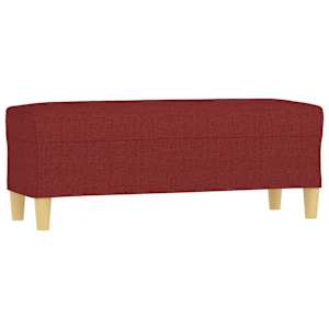 Lavice vínová 100 x 35 x 41 cm textil - obrázek 2