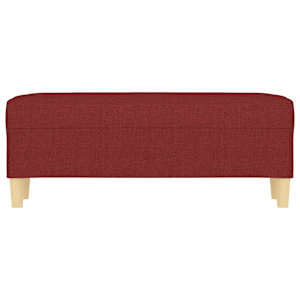 Lavice vínová 100 x 35 x 41 cm textil - obrázek 3