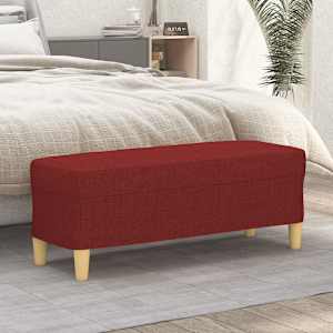 Lavice vínová 100 x 35 x 41 cm textil - obrázek 1