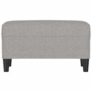 Lavice světle šedá 70 x 35 x 41 cm textil - obrázek 3
