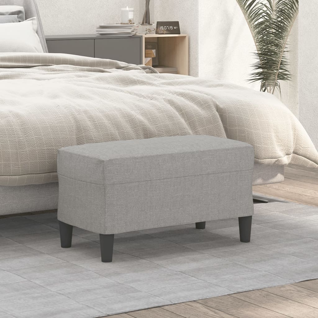 Banc Gris clair 70x35x41 cm Tissu