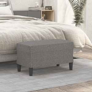 Lavice tmavě šedá 70x35x41 cm textil - obrázek 1