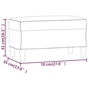 Lavice hnědá 70 x 35 x 41 cm textil - obrázek 7
