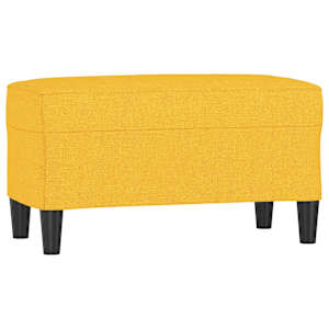Lavice světle žlutá 70x35x41 cm textil - obrázek 2