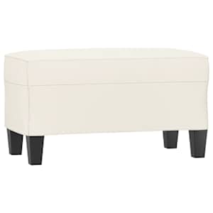 Lavice krémová 70x35x41 cm umělá kůže - obrázek 2