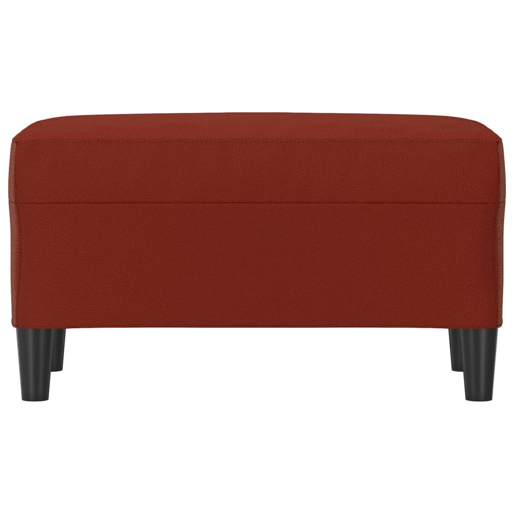 vidaXL Banco de cuero sintético rojo vino tinto 70x35x41 cm