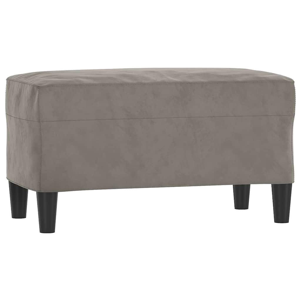vidaXL Lavice světle šedá 70 x 35 x 41 cm samet