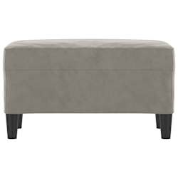 vidaXL B&auml;nk ljusgr&aring; 70x35x41 cm sammet