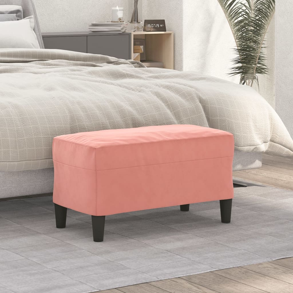 vida XL Sitzbank Rosa 70x 35x 41 cm Samt