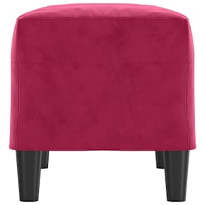 Lavice vínová 70x35x41 cm samet - obrázek 4