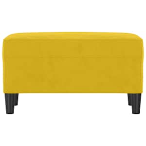 Lavice žlutá 70 x 35 x 41 cm samet - obrázek 3