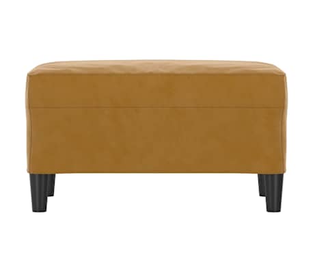 vidaXL Banco de terciopelo marr&oacute;n 70x35x41 cm