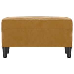 vidaXL Banco de terciopelo marr&oacute;n 70x35x41 cm