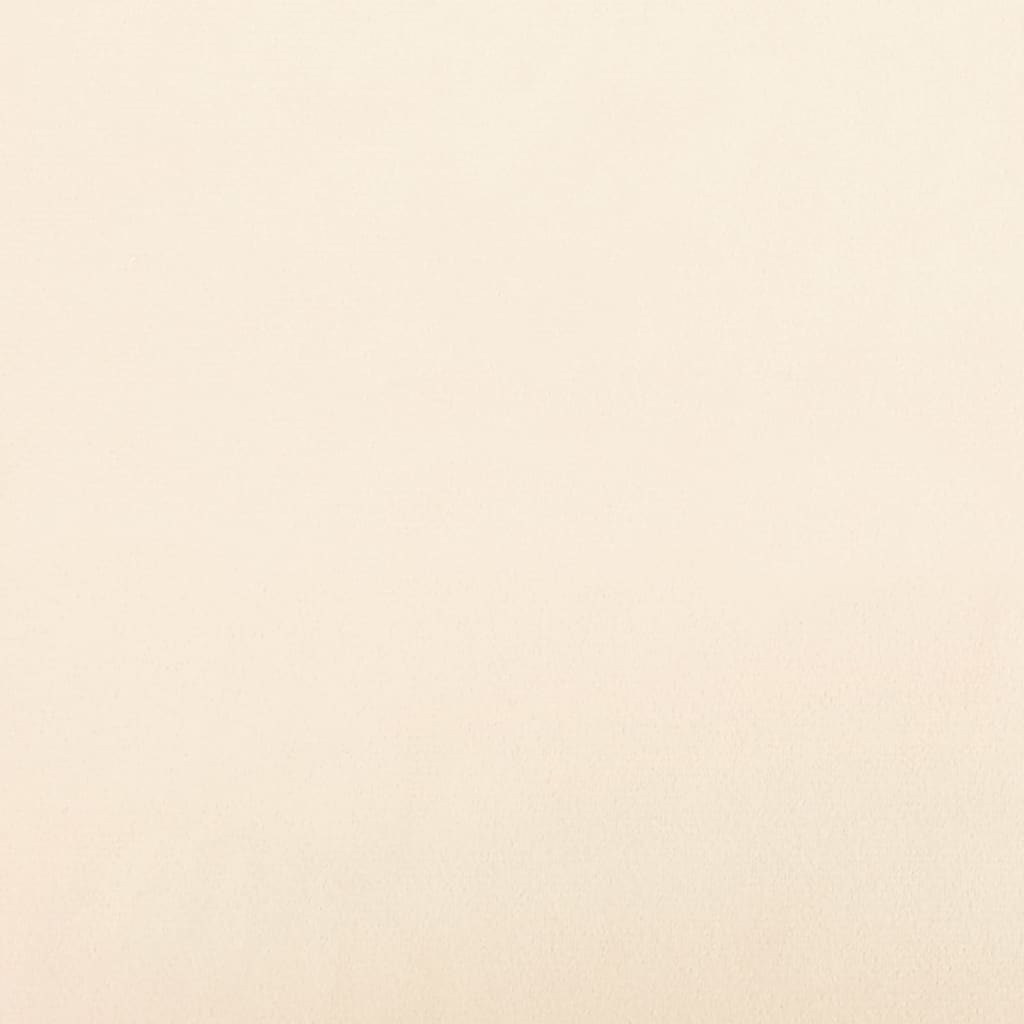 Krémszínű bársony pad 70 x 35 x 41 cm 