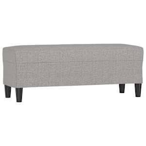 Lavice světle šedá 100 x 35 x 41 cm textil - obrázek 2