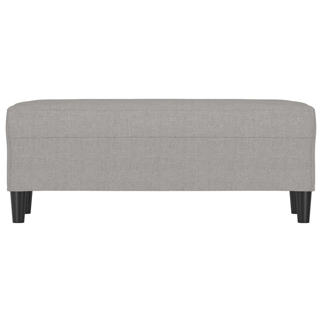 vidaXL Bankje 100x35x41 cm stof lichtgrijs afbeelding