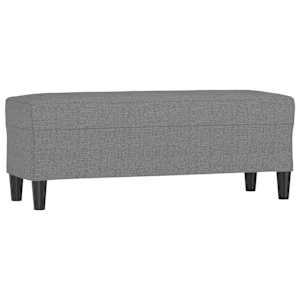 Lavice tmavě šedá 100 x 35 x 41 cm textil - obrázek 2