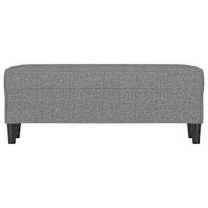 Lavice tmavě šedá 100 x 35 x 41 cm textil - obrázek 3