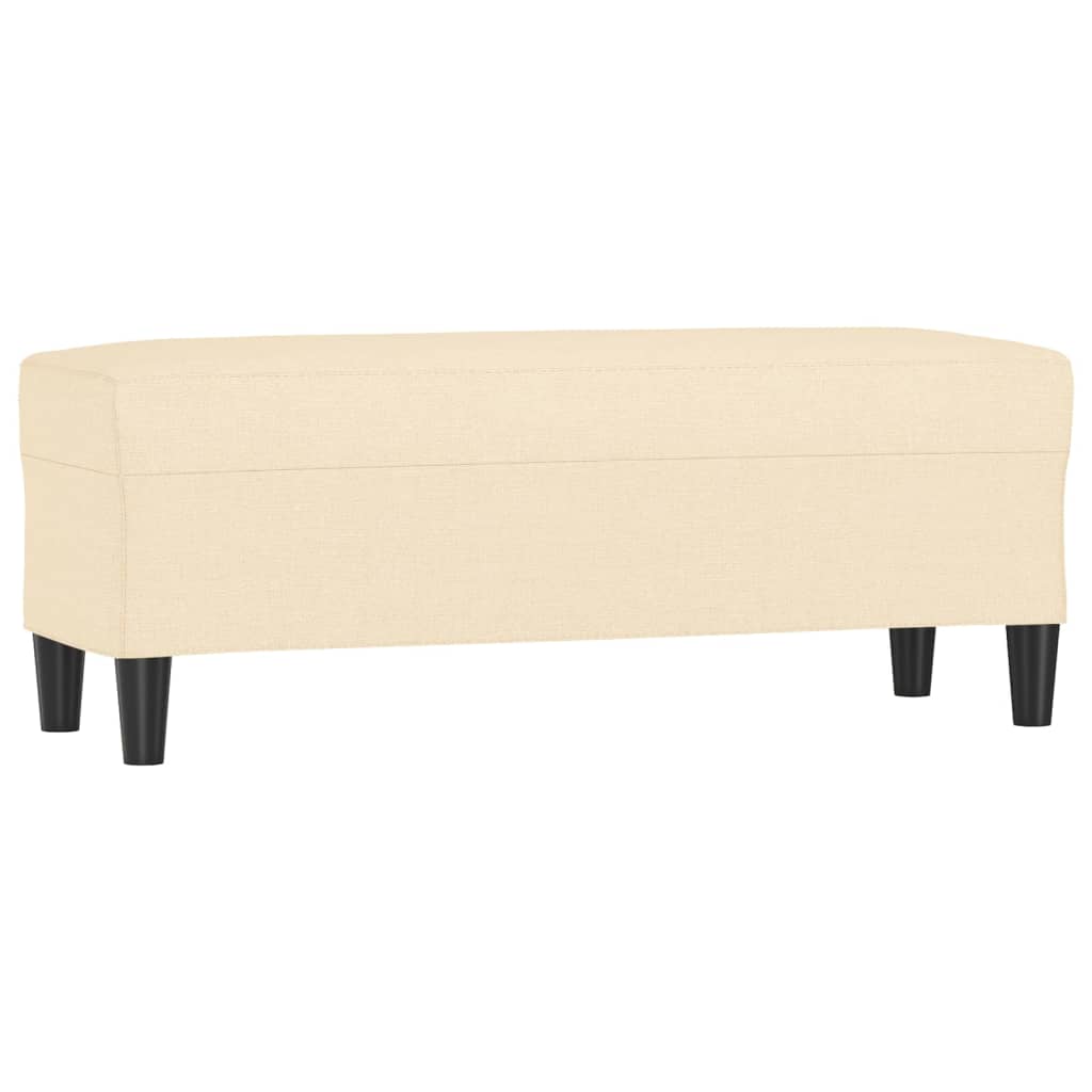 vidaXL Lavice krémová 100 x 35 x 41 cm textil