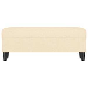 Lavice krémová 100 x 35 x 41 cm textil - obrázek 3