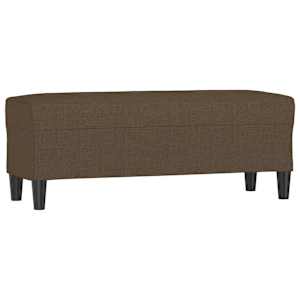 Lavice hnědá 100 x 35 x 41 cm textil - obrázek 2