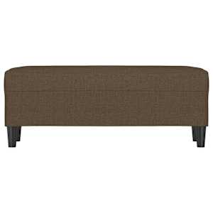Lavice hnědá 100 x 35 x 41 cm textil - obrázek 3