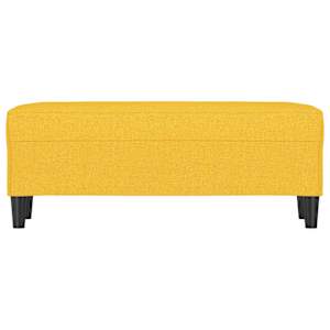 Lavice světle žlutá 100 x 35 x 41 cm textil - obrázek 3