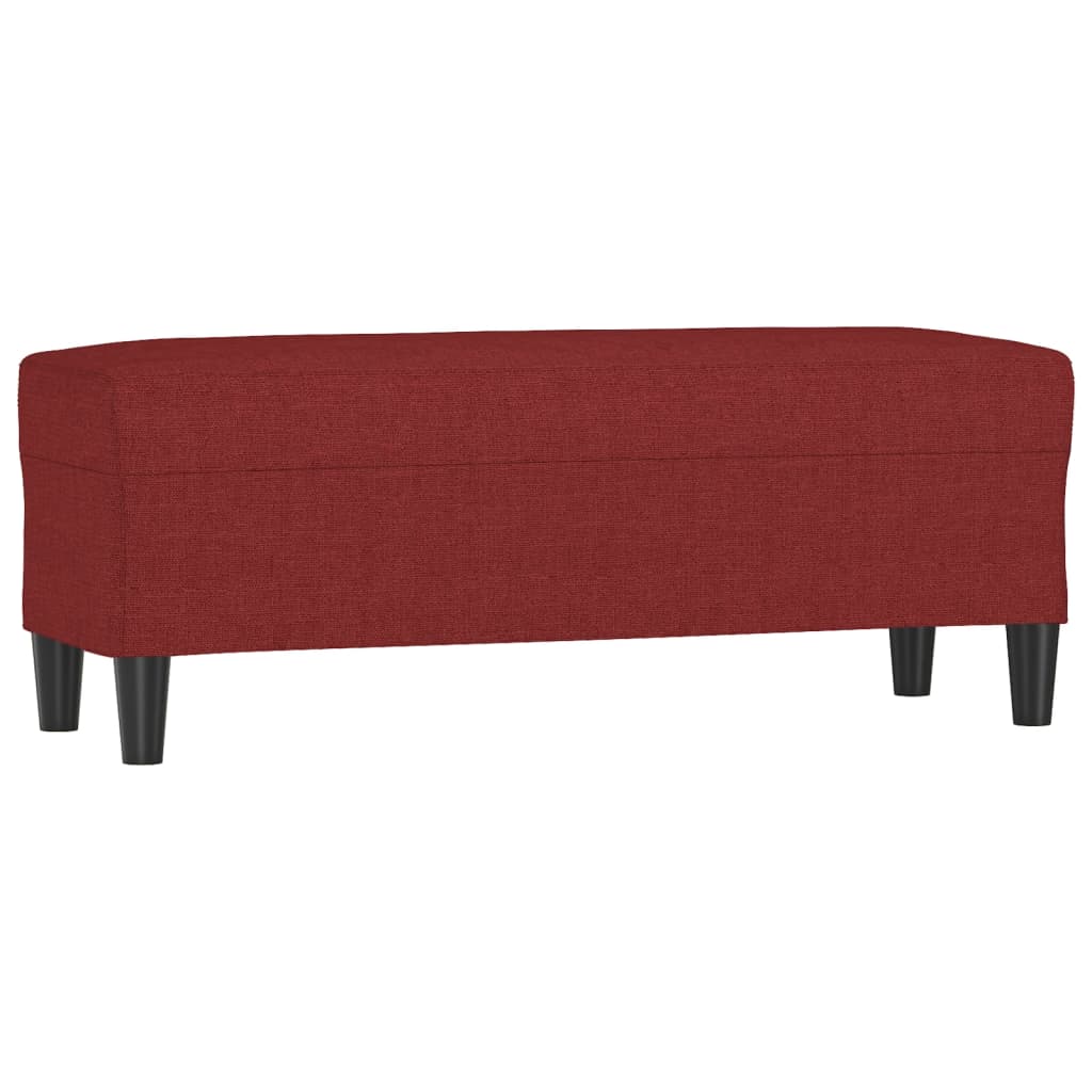 vidaXL Lavice vínová 100 x 35 x 41 cm textil