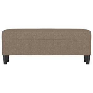 Lavice taupe 100 x 35 x 41 cm textil - obrázek 3