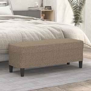 Lavice taupe 100 x 35 x 41 cm textil - obrázek 1