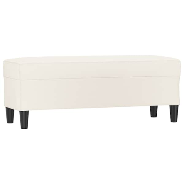 vidaXL pink, kreemjas, 100 x 35 x 41 cm, kunstnahk