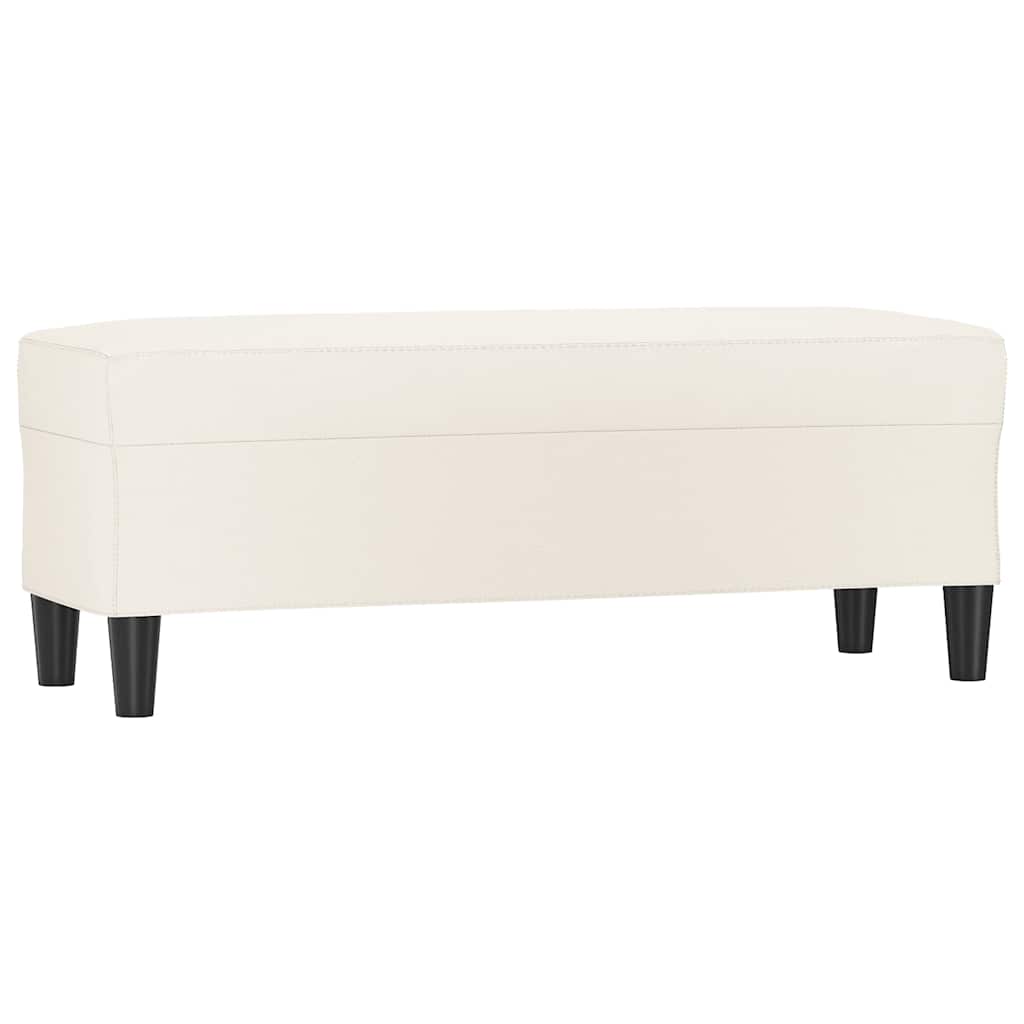 vidaXL Lavice krémová 100x35x41 cm umělá kůže