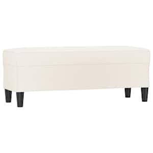Lavice krémová 100x35x41 cm umělá kůže - obrázek 2