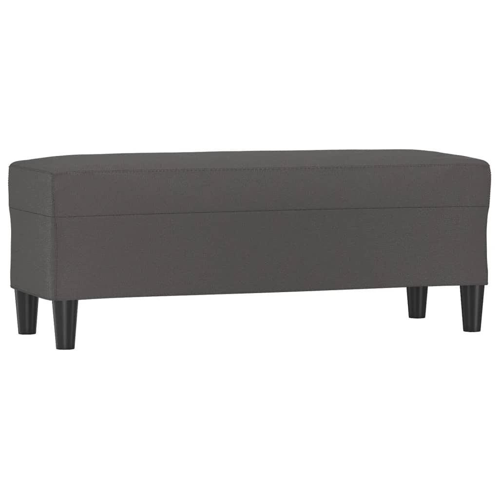 vidaXL Lavice šedá 100x35x41 cm umělá kůže