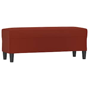 Lavice vínová 100x35x41 cm umělá kůže - obrázek 2