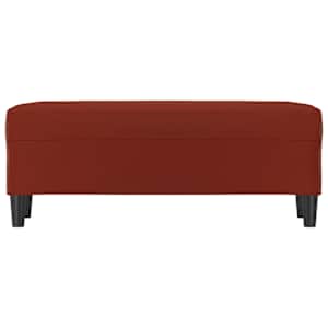Lavice vínová 100x35x41 cm umělá kůže - obrázek 3