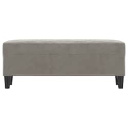 vidaXL Ławka, jasnoszara, 100x35x41 cm, tapicerowana aksamitem