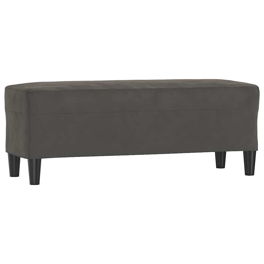 vidaXL Lavice tmavě šedá 100 x 35 x 41 cm samet