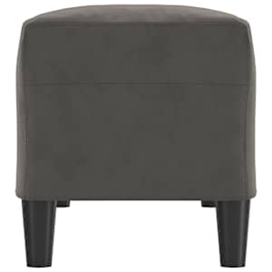 Lavice tmavě šedá 100 x 35 x 41 cm samet - obrázek 4