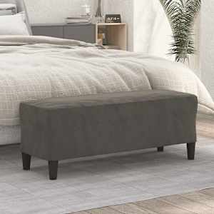 Klop temno siva 100x35x41 cm žamet
