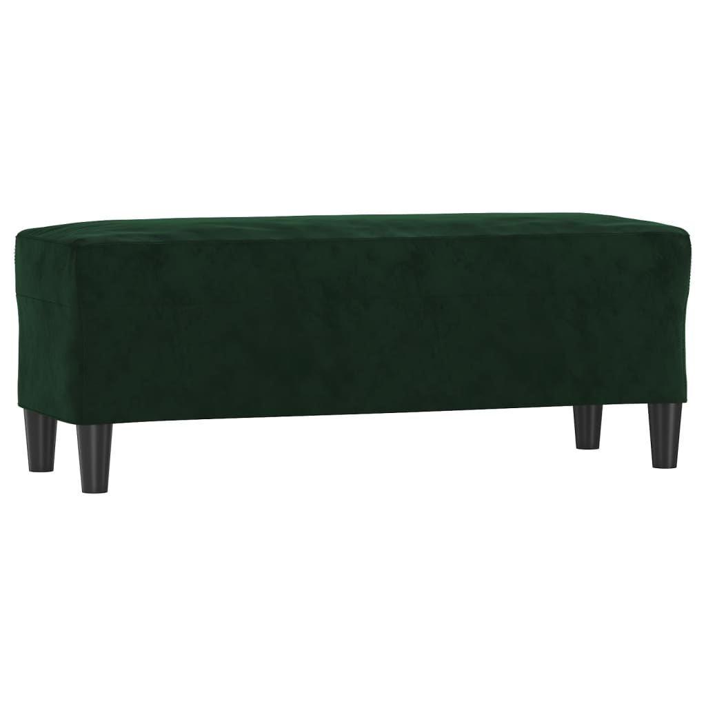 vidaXL Lavice tmavě zelená 100x35x41 cm samet