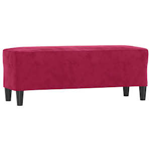 Lavice vínová 100x35x41 cm samet - obrázek 2