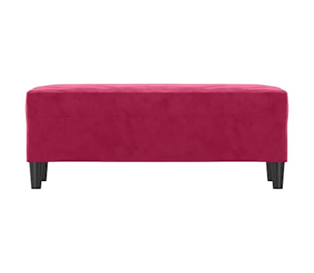 vidaXL Sitzbank Weinrot 100x35x41 cm Samt