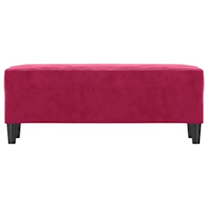 Lavice vínová 100x35x41 cm samet - obrázek 3