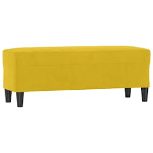 Lavice žlutá 100 x 35 x 41 cm samet - obrázek 2
