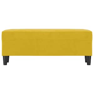 Lavice žlutá 100 x 35 x 41 cm samet - obrázek 3