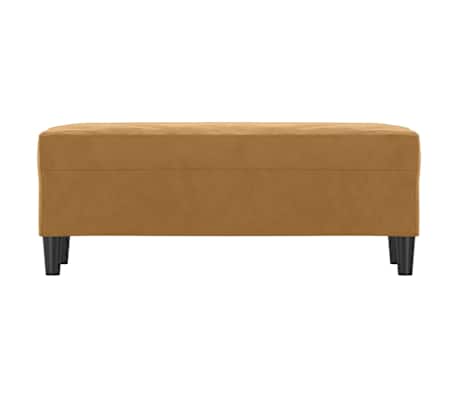 vidaXL Banco de terciopelo marr&oacute;n 100x35x41 cm