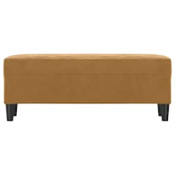 vidaXL Banco de terciopelo marr&oacute;n 100x35x41 cm