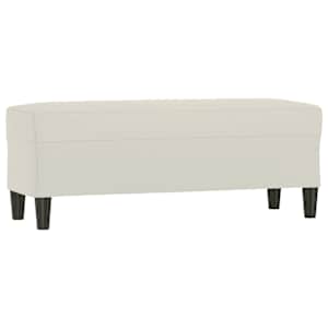 Lavice krémová 100 x 35 x 41 cm samet - obrázek 2