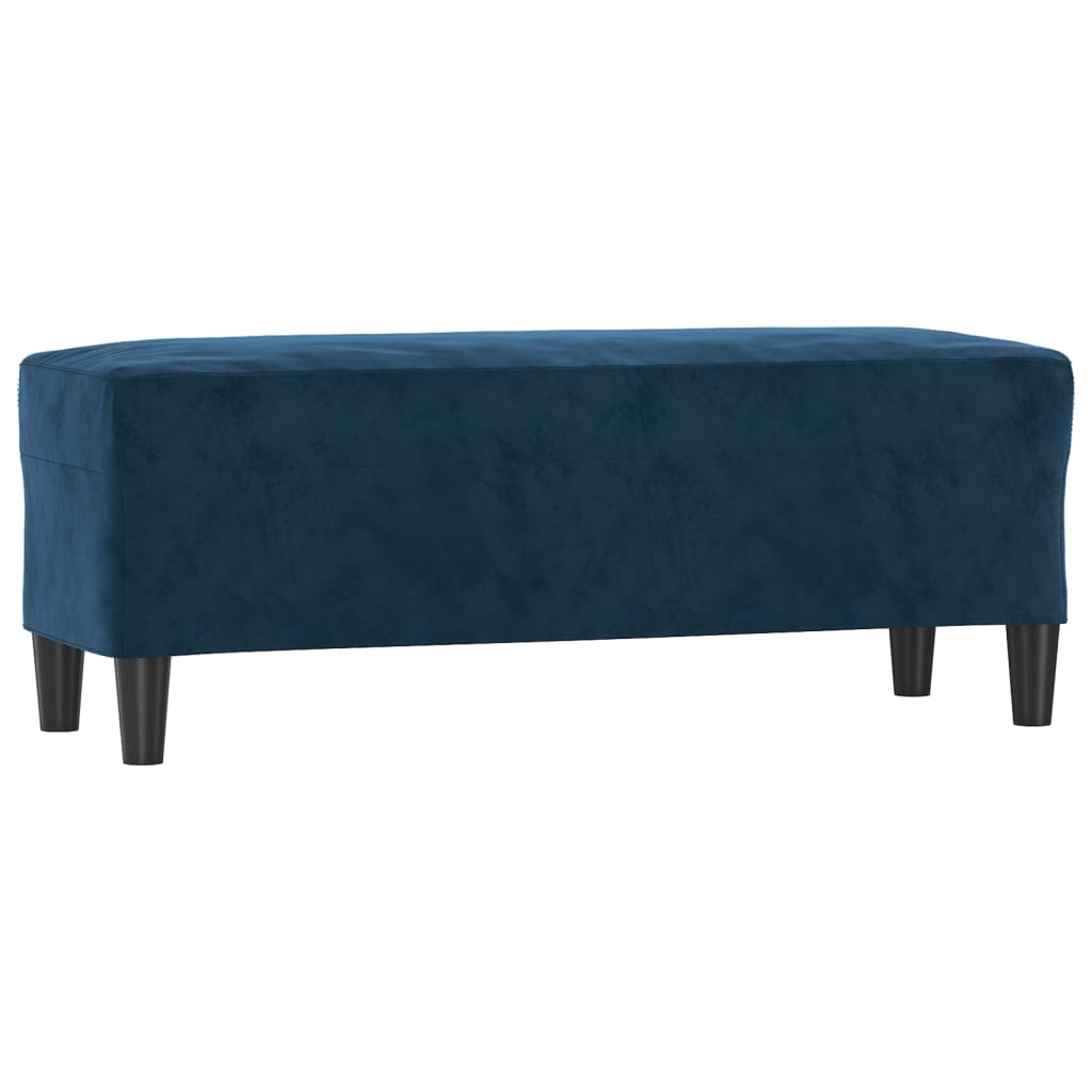 vidaXL Lavice modrá 100 x 35 x 41 cm samet